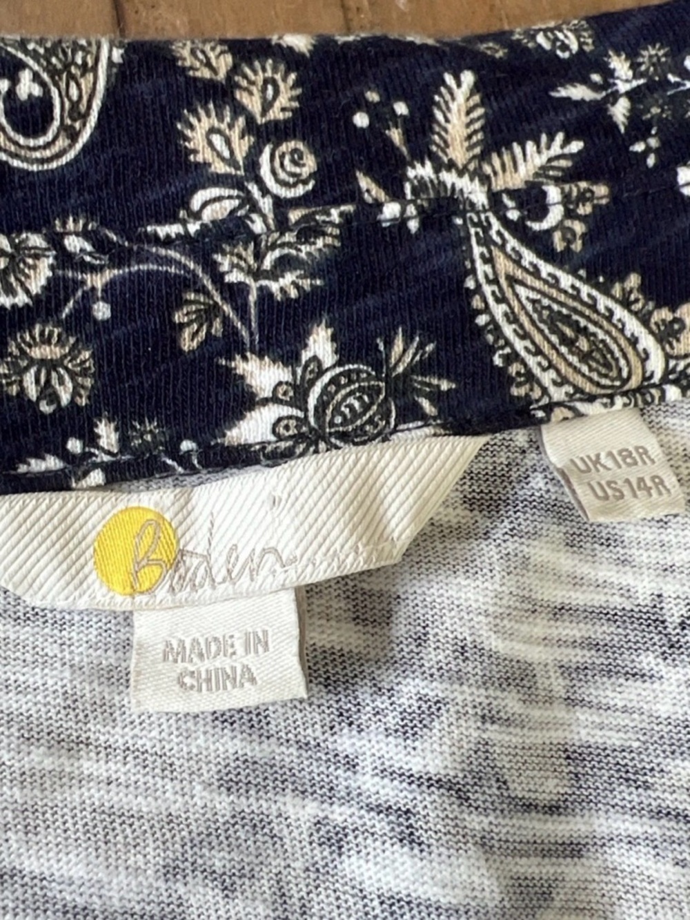 Boden Effie Dress Women’s 14 Blue Paisley Floral Collared Preppy Mini Casual - Picture 6 of 12